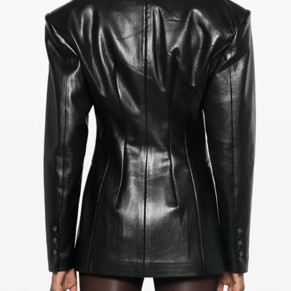 The Andamane Ottavia Hourglass Vegsn Leather Blazer - Size 42 - Picture 4 of 6